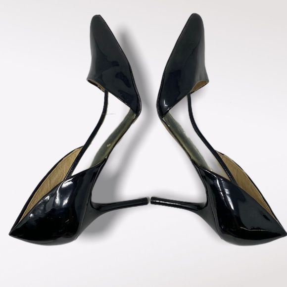 Expression |  Black and Clear Pointed Toe Pumps - Picture 4 of 9